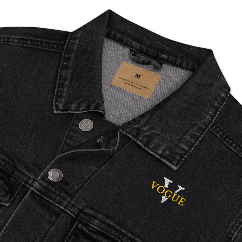 Veste en jean unisexe noire - Veritas Vogue | Style urbain & tendance Veste en jean unisexe noire - Veritas Vogue | Style urbain & tendance